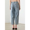 Slickblue Women's High Waist Distressed Barrel Leg Jeans, Zipper Closure, Size S-L, Light Blue Wash - 3 of 4