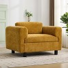 CAVINAS Modern Velvet Accent Chair with Tucked Armrests & Rubberwood Legs, Oversized Upholstered Lounge Chair for Living Room, Bedroom, Office - 2 of 4