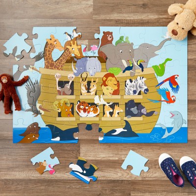 Bigjigs Toys Children's Wooden Noah's Ark Floor Jigsaw Puzzle 48 Piece 