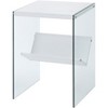 HomeStock Contemporary End Table with Glass Panel Sides, Durable Top Shelf and Lower Storage Shelf for Modern Living Spaces - 4 of 4