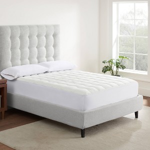 Serta California King Extra Comfort Quilted Mattress Pad: Moisture-Wicking, Fits Up to 15-inch Mattress, 220 Thread Count - 1 of 3