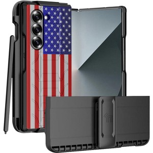 Nakedcellphone Combo for Samsung Galaxy Z Fold 6 - Special Ops Phone Case and Belt Clip Holster (Stand, Pen Slot) - 1 of 4