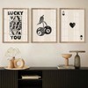 Framed Set of 3 Poker Wall Art Lucky You Poster Trendy Retro Print Wall Decor Rustic Vintage Farmhouse Home Wall Decor - 2 of 4