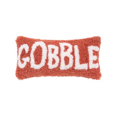 C&F Home 6" x 12" Gobble Thanksgiving Hooked Throw Pillow