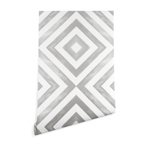 Little Arrow Design Co Diamonds In Gray Wallpaper Gray - Deny Designs - 1 of 4