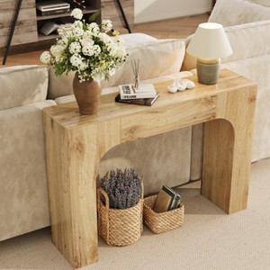 63 Inch Farmhouse Console Table Narrow Wood Entryway Sofa Table Behind Couch Slim Rustic Hallway Furniture for Living Rooms Foyers and Apartments - 1 of 4