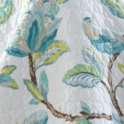 Cressida King Blue Cotton Reversible Quilt Set