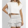 Women's LOGAN BUTTON COLLARED TANK - Fashion District LA - 3 of 4