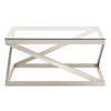 Inspire Q Severin Glass Top with Brushed Nickel Coffee Table Silver - 3 of 4