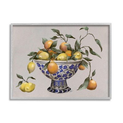 Stupell Industries Citrus Fruits in Bowl Framed Giclee