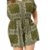Women's Bandana Print Pocket Knit Romper - Hayden LA - 2 of 3