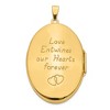 Black Bow Jewelry 14k Yellow Gold 38mm Celtic Heart Oval Locket - 3 of 4