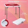 Costway 35" Folding Mahjong Table with Cup Holders & Smooth Felt Mat Carrying Handle Green/Red/Blue/Multicolor - 3 of 4