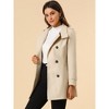 INSPIRE CHIC Women's Winter Stand Collar Double Breasted Outwear Coat - 2 of 4