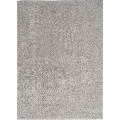 Nourison Gemma Abstract Curve Indoor Area Rug Grey 7'10" x 9'10"