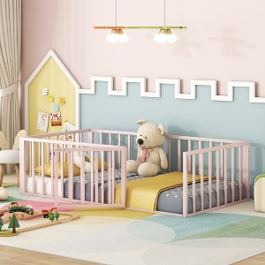 Okak Bed Guard Rails Bed Rail for Kids Bed Side Rails Baby Bedrail Guard with Fence and Door for Twin Full Size Bed - 1 of 4