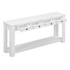 CAVINAS 63" Rustic Chic Console Table with 4 Drawers and Bottom Shelf,Farmhouse Entryway Table for Living Room,Hallway - 2 of 4