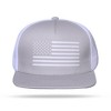 Nertpow Baseball Cap, Snapback Trucker Hat for Men & Women with American Flag and Adjustable, Breathable Mesh, Flat Bill Hats - 3 of 4