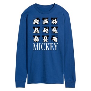 Men's - Disney - Mickey Mouse Animated Grid Long Sleeve Graphic T-Shirt - 1 of 4