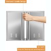42W x 21H Inch Stainless Steel Doors for Outdoor Kitchens, Inch Flush Mount BBQ Access Door with Recessed Handle & Vents, for Outdoor Kitchen - 4 of 4