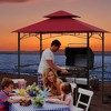 Costway 8' x 5' Grill Gazebo with 2 Shelves 7 Hooks Metal Frame Soft Top Beige/Brown/Gray/Wine - 4 of 4