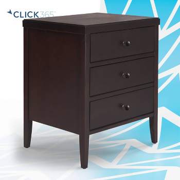 Finley Solid Wood 3 Drawer Nightstand - ClickDecor