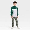 Boys' Sonic the Hedgehog Quarter Zip Fleece Sweatshirt - Heather Gray/Dark Green - 4 of 4