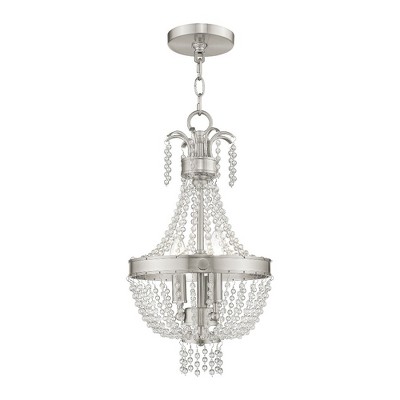 Livex Lighting Valentina 3 - Light Chandelier in  Brushed Nickel