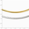 Black Bow Jewelry 4mm 14k Two Tone Gold Lightweight Reversible Omega Chain Necklace - 2 of 4