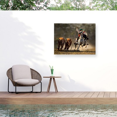 Trademark Fine Art - Jovelino  Campinos Of Portugal Matted Framed Art