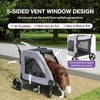 Gulches Pet Strollers: Gray XL All-Terrain Folding Stroller for Two Medium Dogs - 2 of 4