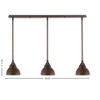 Toltec Lighting Any 3 - Light Chandelier in  Bronze with 7" Bronze Double Bubble Metal Shade Shade - 2 of 2