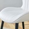 Kumasinova 20.3"H Shell-Shaped Ergonomics Dining Chairs Set of 4,Modern Minimalist PU Leather Kitchen Side Chairs for Dining Room - 4 of 4