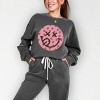 Simply Sage Market S.W.Smiley Smiley Face Strawberries Lightweight Garment Dyed Sweatshirt - 2 of 4