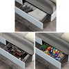 Kumasinova Queen Bed Frame with 4/2 Storage Drawers,Boucle Queen Size Bed Frame with Tufted Headboard,Bed Frame Queen Size with Wood Slats,Ivory - 4 of 4