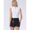 INSPIRE CHIC Women's Sequin Crop Round Neck Sleeveless Sparkly Glitter Club Party Tank Top - 3 of 4