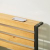 King KASI Metal & Wood Platform Bed Frame with Built-In Headboard Shelf, Mellow - 4 of 4