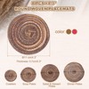 Unique Bargains Woven Braided Washable Decorative Round Placemat 8 Pcs - 2 of 4