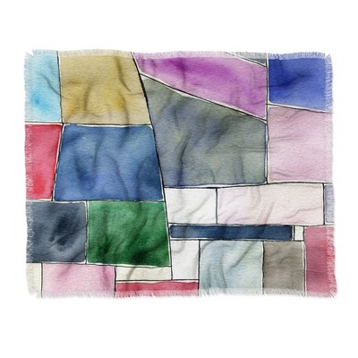 Elena Blanco Patchwork Woven Throw Blanket - Deny Designs