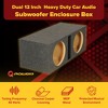 QPower QBASS Dual 12 Inch Heavy Duty MDF Material Car Audio Subwoofer Enclosure Boxes with Shared Slot Port Vent and Dual Chamber Design, Charcoal - 2 of 4