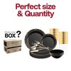 Smarty Had A Party Black with Gold Vintage Disposable Plastic Tableware Set (120 Settings) - 3 of 4