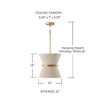 Capital Lighting Cecilia 1 - Light Pendant in  Bleached Natural Rope/Patinaed Brass - 3 of 4