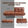 PDTEND Loveseat Memory Foam Futon Sofa Bed, Convertible Couch Sleeper Sofa for Small Compact Living Room - 3 of 4