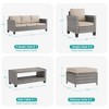 Sonkuki 6-Piece Patio Conversation Set Outdoor Wicker Rattan Furniture Set with Coffee Table - 2 of 4