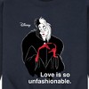 Men's - Disney Villains - Cruella De Vil Love Unfasionable Graphic Fleece Sweatshirt - 2 of 4