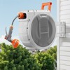 VEVOR Retractable Garden Hose Reel, 1/2 Inch x 145 ft Wall Mounted Hose Reel, Heavy Duty Garden Hose Reel with 9 Patterns Nozzle, Grey - 2 of 4
