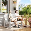 Patio Glider Bench w/ HDPE Slatted Double Rocking Chair - 2 of 4