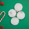 Northlight Glittered Christmas Glass Ball Ornaments - 3.75" (95mm) - White - 4ct - 2 of 4