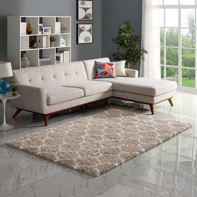 Modway Solvea Moroccan Trellis 5x8 Shag Area Rug
