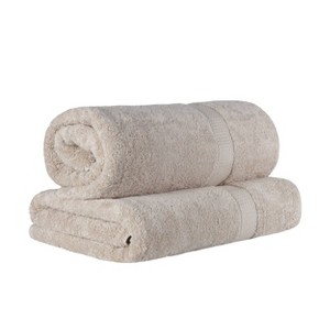 Luxury Cotton Heavyweight Ultra-Plush Bath Sheet Set of 2 by Blue Nile Mills - 1 of 4